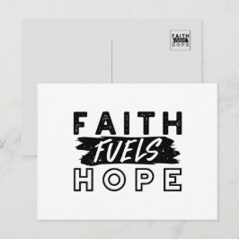 Faith Fuels Hope Quote – Uplifting Christian Art Vykort