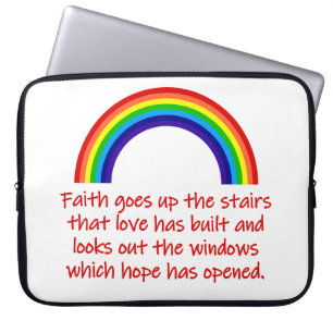 Faith går upp i Trappor Laptop Fodral