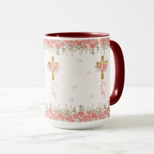 Faith Gift Blommigt Kor Mugg