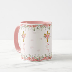 Faith Gift Blommigt Kor Mugg