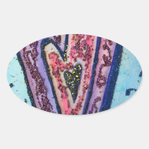 Faith Glitter Hearts Kärlek etiketter Art Stickers