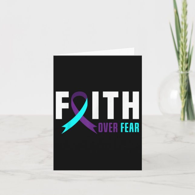 Faith God Fear Support Suicide Prevention Awarenes Kort (Framsida)