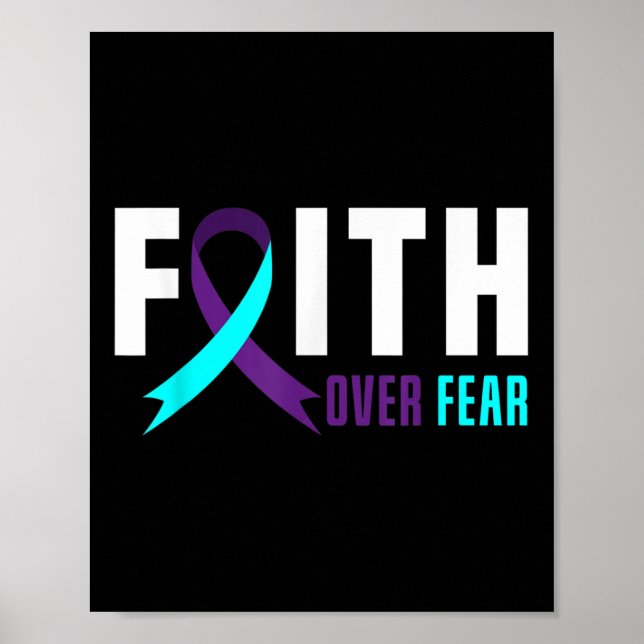 Faith God Fear Support Suicide Prevention Awarenes Poster (Framsidan)