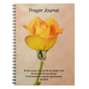 Faith Golden Orange Ro Art Prayer Journal Anteckningsbok