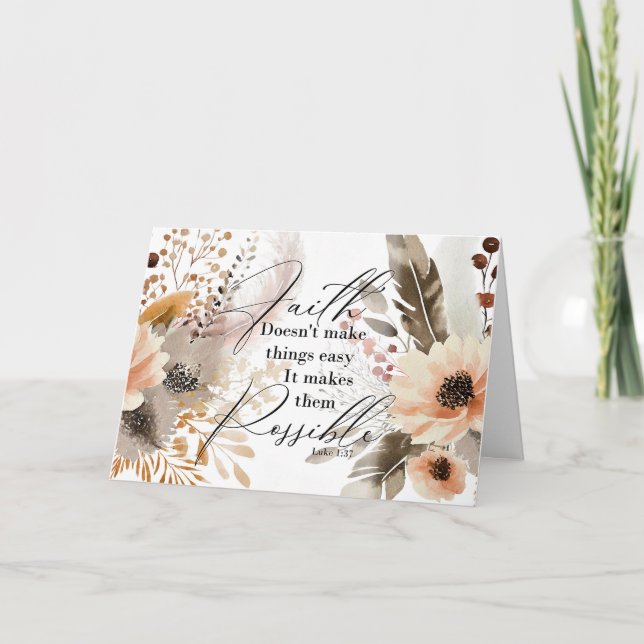 Faith gör att Sak kan få ett hälsningskort Tack Kort (Framsida)