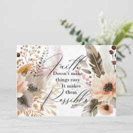 Faith gör att Sak kan få ett hälsningskort Tack Kort