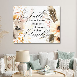 Faith gör att Sak kan ramas om på arbetsytan Canvastryck