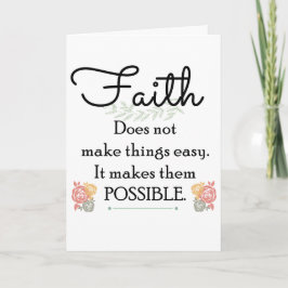 Faith gör inte sak lätt, Christian Bible Kort