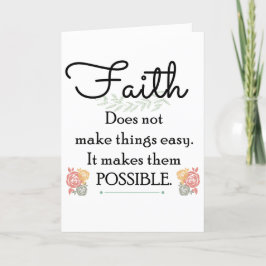 Faith gör inte sak lätt, Christian Bible Kort