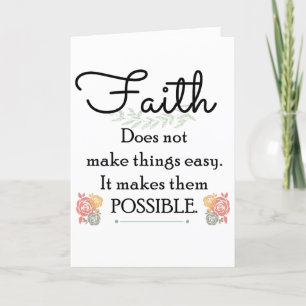 Faith gör inte sak lätt, Christian Bible Kort