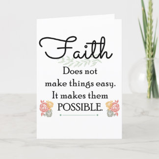 Faith gör inte sak lätt, Christian Bible Kort
