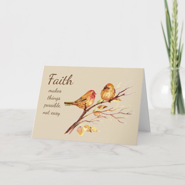Faith gör sak inte lätt att inspirera kort (Framsida)