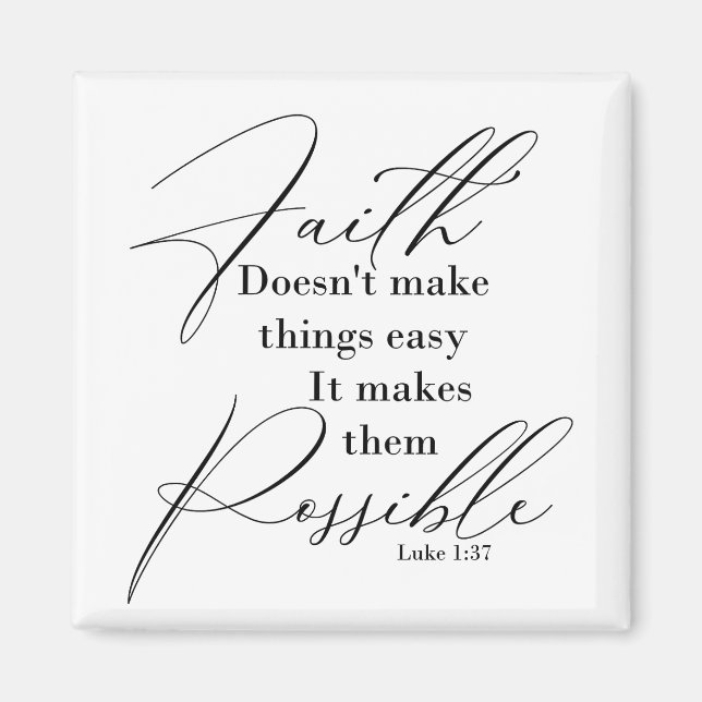 Faith gör sak möjlig magnet (Framsidan)