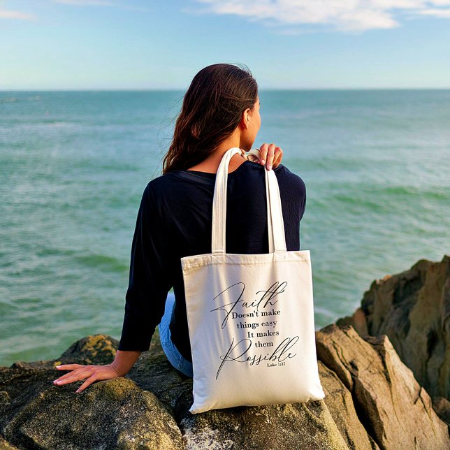 Faith gör sak möjlig tygkasse (Skapare uppladdad)