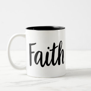 Faith Gospel Graphics Faith Art Aesthetic Christia Två-Tonad Mugg