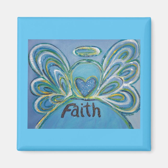 Faith Guardian Angel Ord Anpassningsbar Magnet (Framsidan)