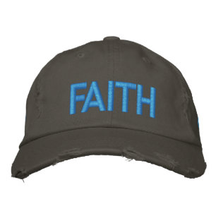 FAITH Gud inspirerande Ord Broderad Keps