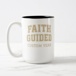 Faith Guided Varsity Year Anpassningsbar Två-Tonad Mugg