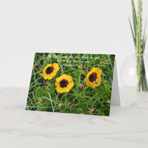 Faith Gula blommor tackkort Kort