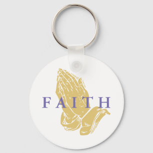 Faith Händer i Prayer Keychain Nyckelring