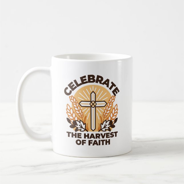 Faith Harvest Firande - Inspirational Art Kaffemugg (Vänster)