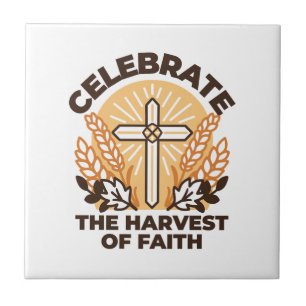 Faith Harvest Firande - Inspirational Art Kakelplatta