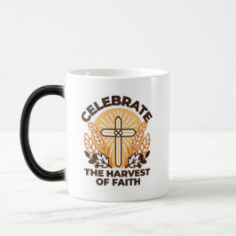Faith Harvest Firande - Inspirational Art Magisk Mugg