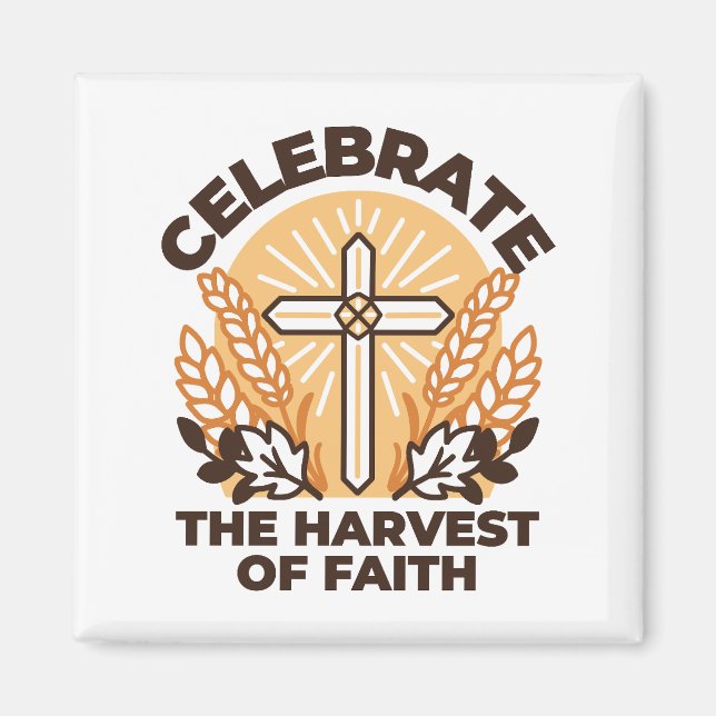 Faith Harvest Firande - Inspirational Art Magnet (Framsidan)