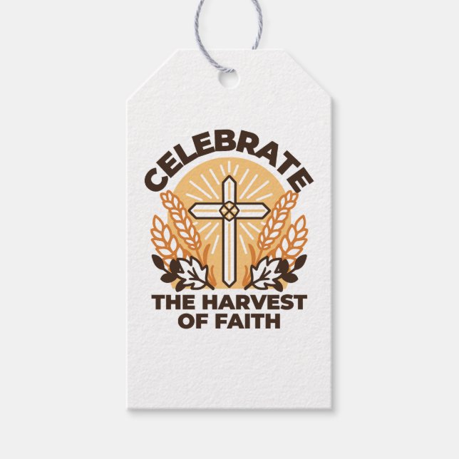 Faith Harvest Firande - Inspirational Art Presentetikett (Framsidan)