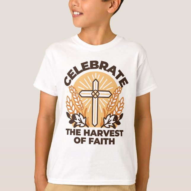 Faith Harvest Firande - Inspirational Art T Shirt (Framsida)