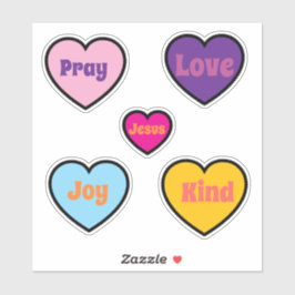 faith hearts Custom-Cut Vinyl Sticker Klistermärken