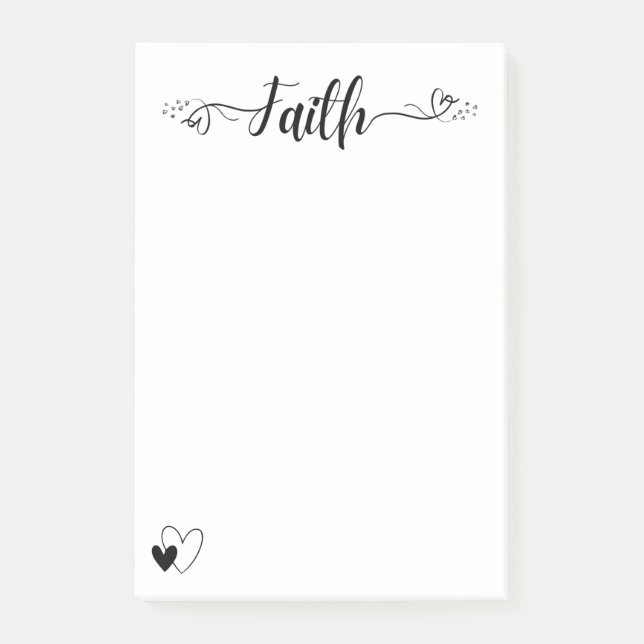 Faith & Hearts Post-it Block (Framsida)