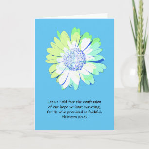 Faith Hebrews 10:23 Daisy Card Kort