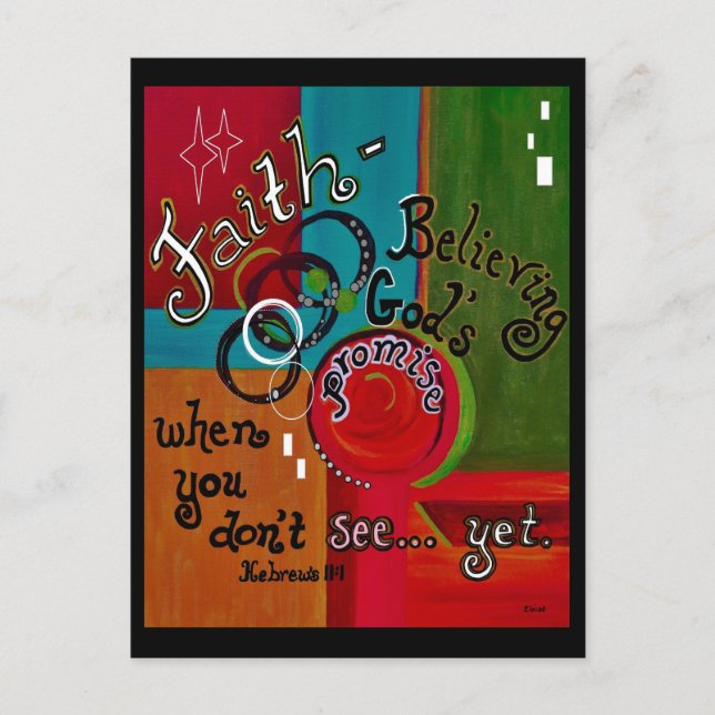 Faith Hebrews 11 Vykort (Framsida)