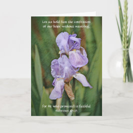 Faith Hebrews-blommor 10:23-anteckningskort Kort