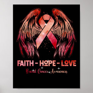 Faith Hoith kärlek rosa vingar om bröstcancer till Poster