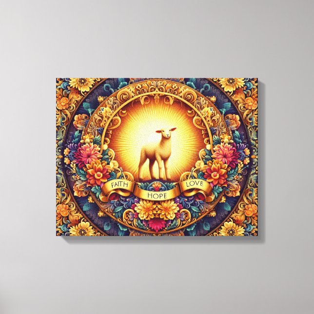 Faith, Hope and Kärlek’ Kanvastryck (Framsida)