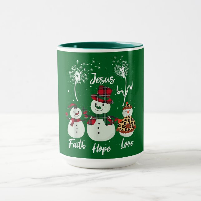 Faith, Hope, and Love: A Snowman Christmas  Mugg (Center)