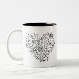 Faith & Hope Blommigt Heart Mugg