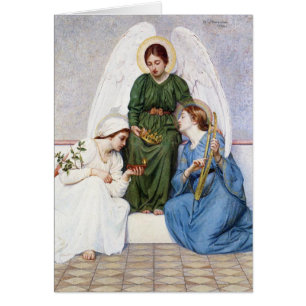 Faith, Hope & Charity Kärlek Änglar Religiösa Hälsningskort