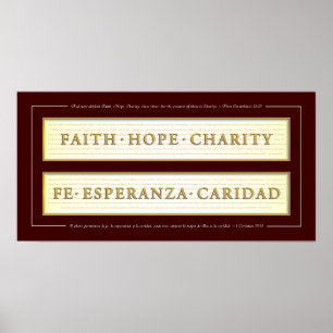 Faith, Hope, Charity på spanska Poster