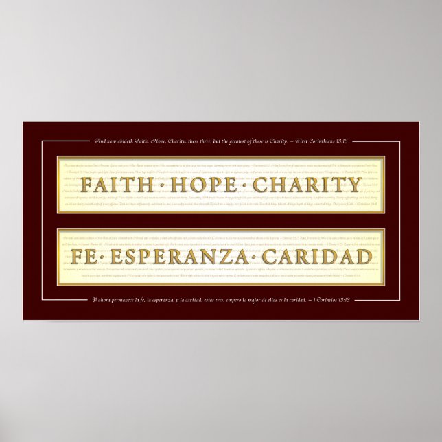 Faith, Hope, Charity på spanska Poster (Framsidan)