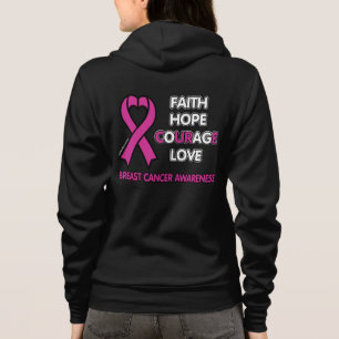 Faith Hope Courage Kärlek.. Breast Cancer T Shirt