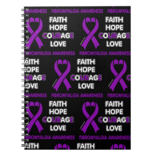 Faith Hope Courage Kärlek..Fibro Anteckningsbok