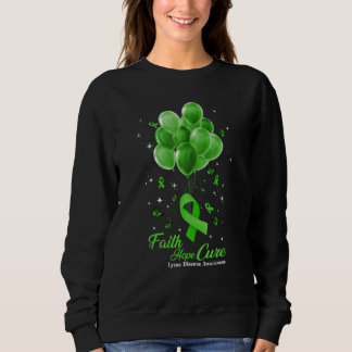 Faith Hope Cure Butterflies Grönt Ribbon Lyme Dise T Shirt