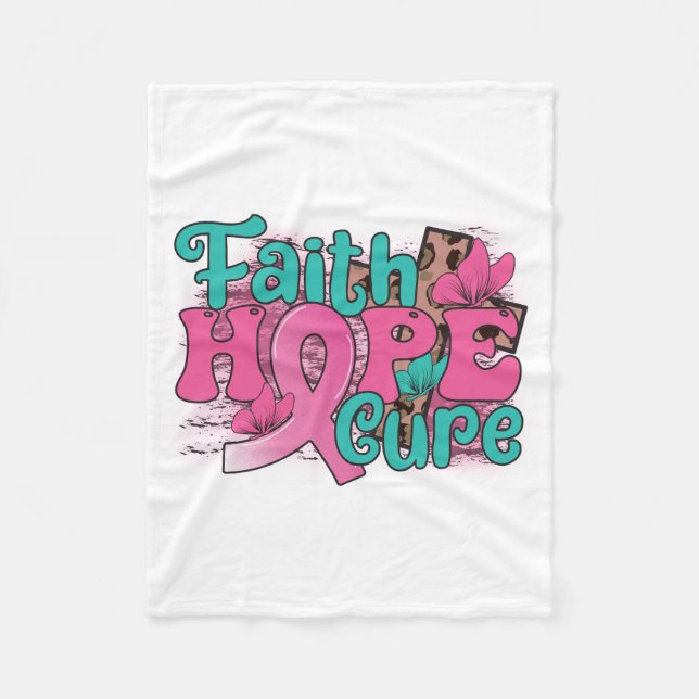 Faith Hope Cure Fleecefilt (Framsidan)