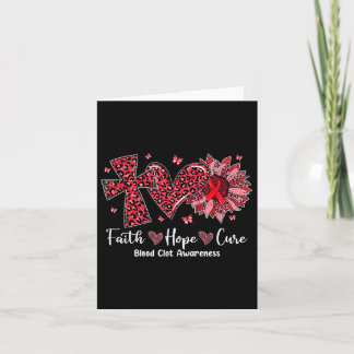 Faith Hope Cure Sunroll Leopard Blood Clot Medvete Kort
