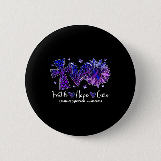 Faith Hope Cure Sunroll Leopard Sickle Cell Awar Knapp (Framsida)