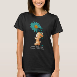 Faith Hope Cure Teal Tourettes medvetenhet T Shirt