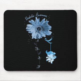 Faith Hope Fight Kärlek Elephant Sunblomdiabetes Musmatta